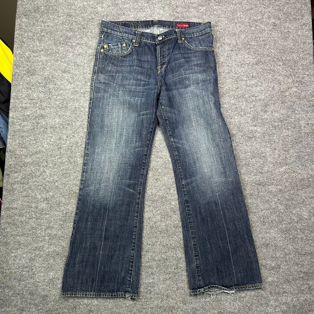 Rock & Republic Neiman Marcus Bootcut Jeans Men's Blue Denim Button Fly - 36